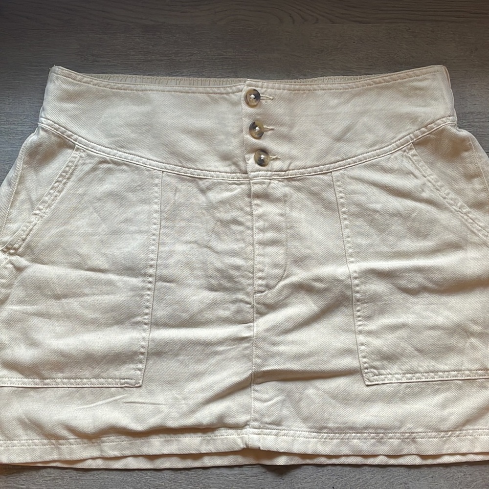 Aerie Button Skirt